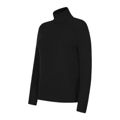 Trolle Tonal Fine Cashmere Logo Turtleneck Female - Black