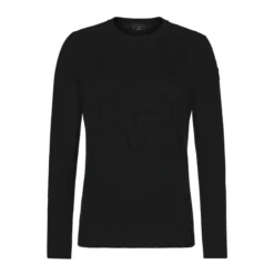 Trolle Tonal Fine Cashmere Logo Crew Sweater Female - Black