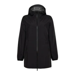 Trolle Heat-Sealed Breathable Rain Coat Female - Black