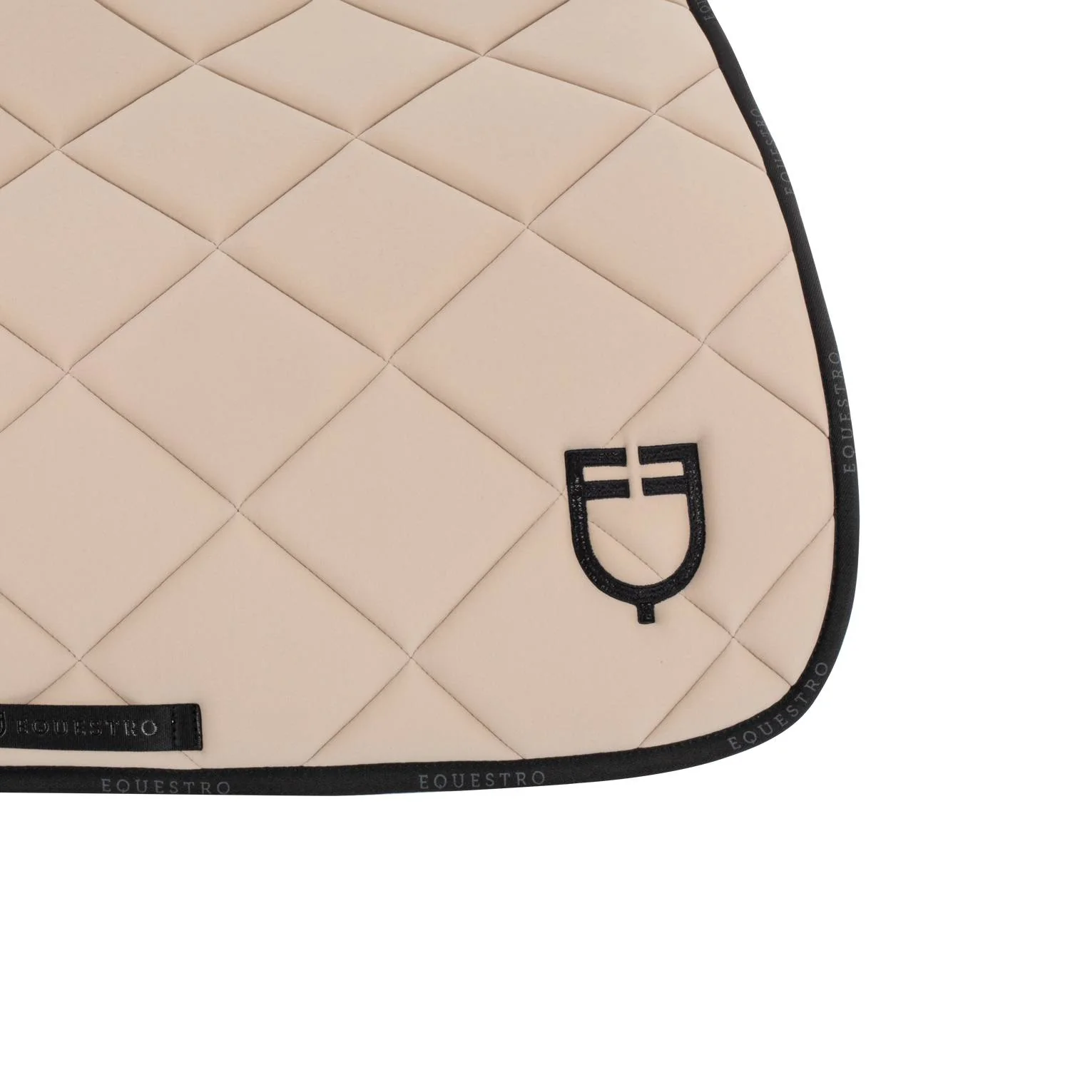 Equestro Black Line Edition Logo Jumping Saddle Pad - Beige - Bilde 4