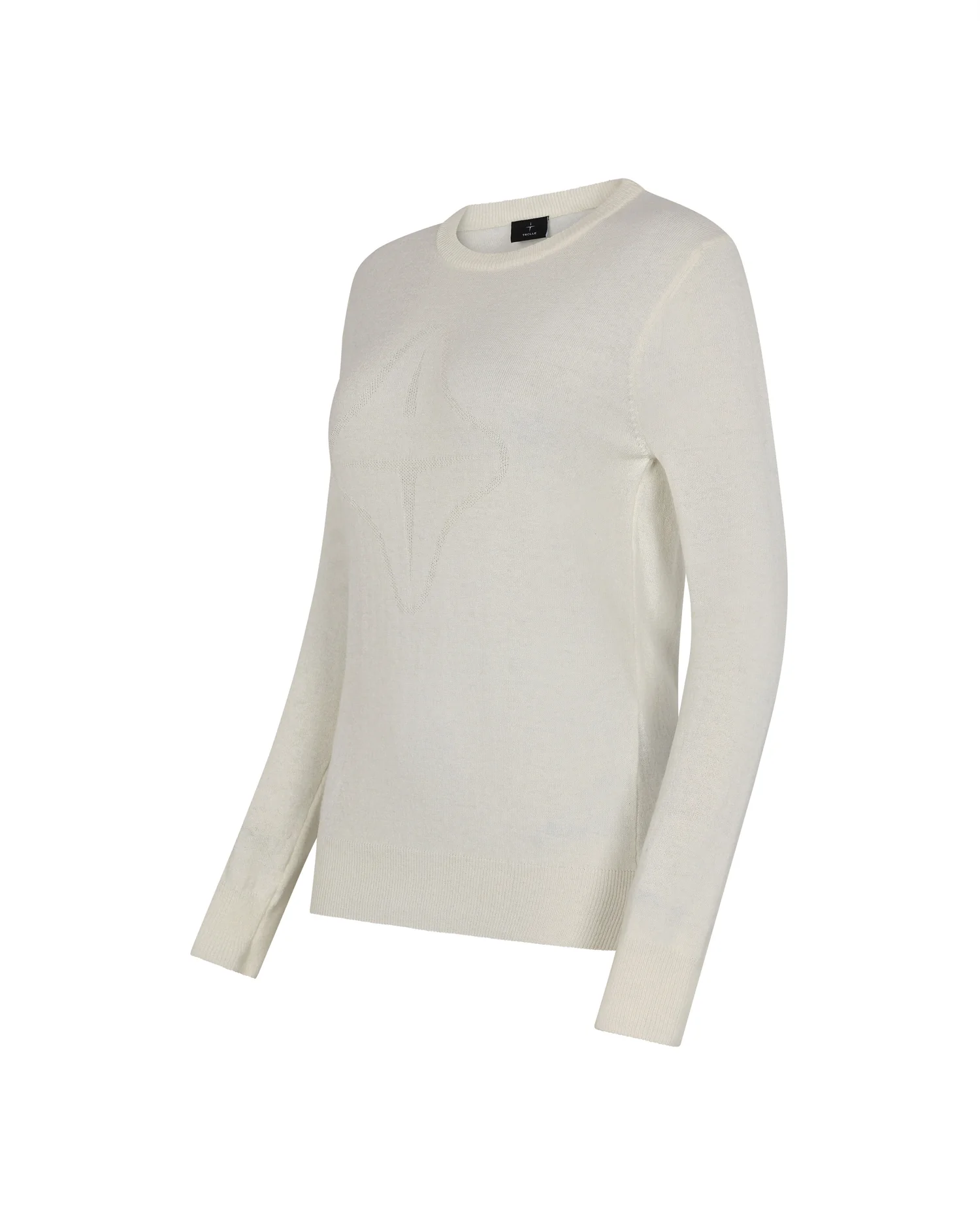 Trolle Cashmere Wool Logo Crew Sweater - Off White