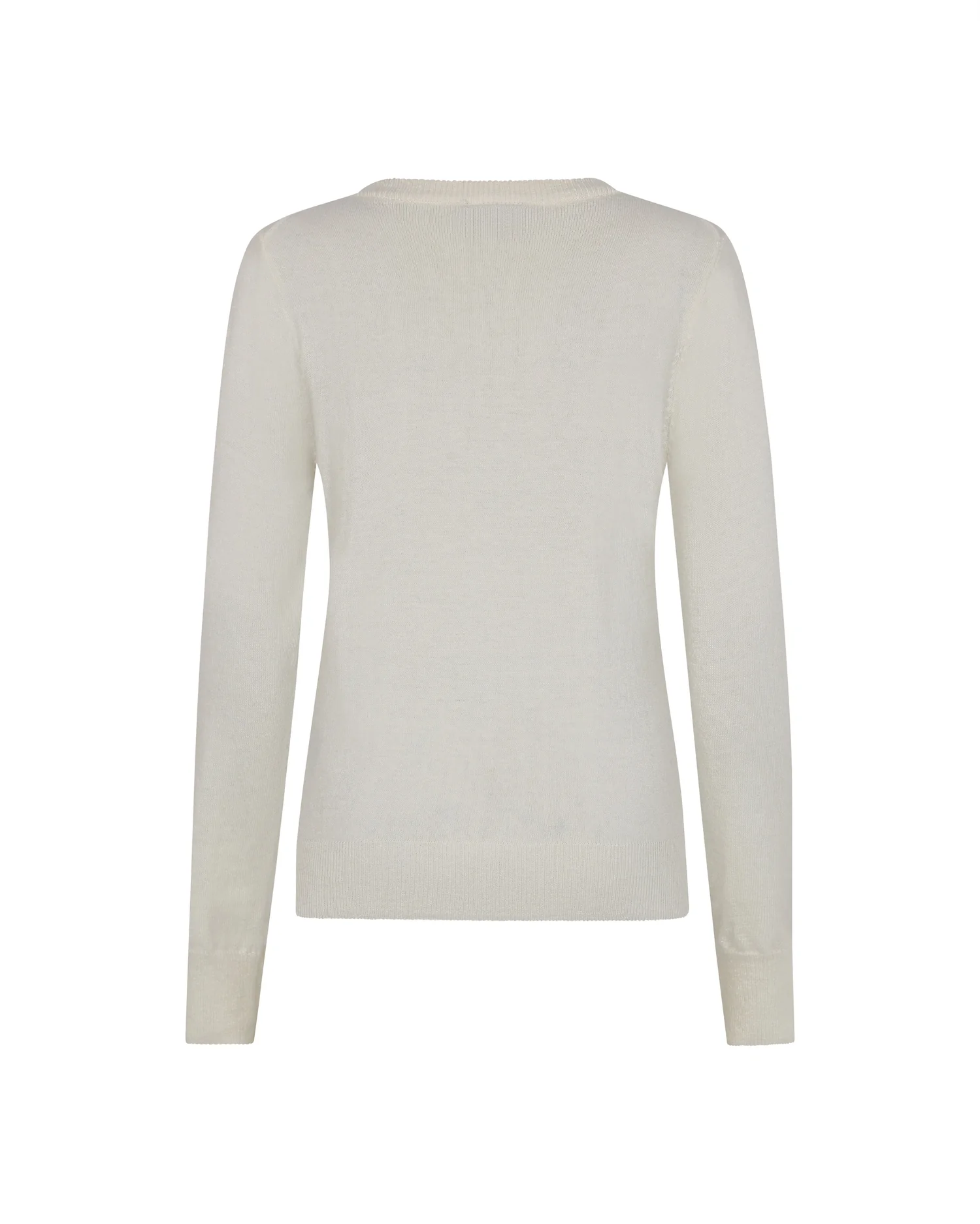Trolle Cashmere Wool Logo Crew Sweater - Off White - Bilde 3
