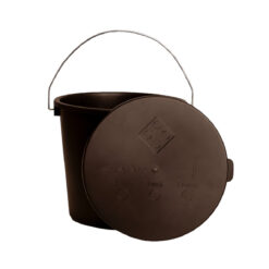 Grooming Deluxe Bucket with Lid - Brown