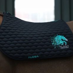 Alternative view of Aloga Jumping Saddle Pad With Logo - Black/Mint
