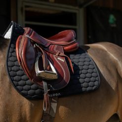 Aloga Jumping Saddle Pad - Black/Silver