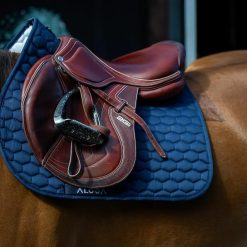Aloga Jumping Saddle Pad - Navy/Silver