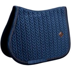 Kentucky Saddle Pad Velvet Mini Pearls Jumping - Navy