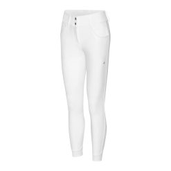 Trolle Athletic High Waist Breeches Knee Grip - White