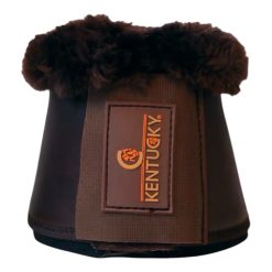 Kentucky Sheepskin Leather Overreach Boots - Brown/Brown