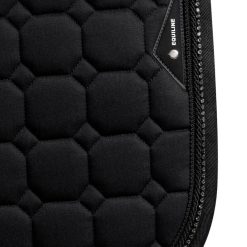 Alternative view of Equiline Eqcrystaro Octagon Saddle Pad With Rhinestones - Black