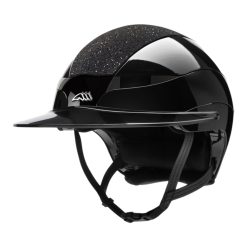 Equiline Xanto Helmet Glossy With Swarovski Top/Metallic Logo - Black