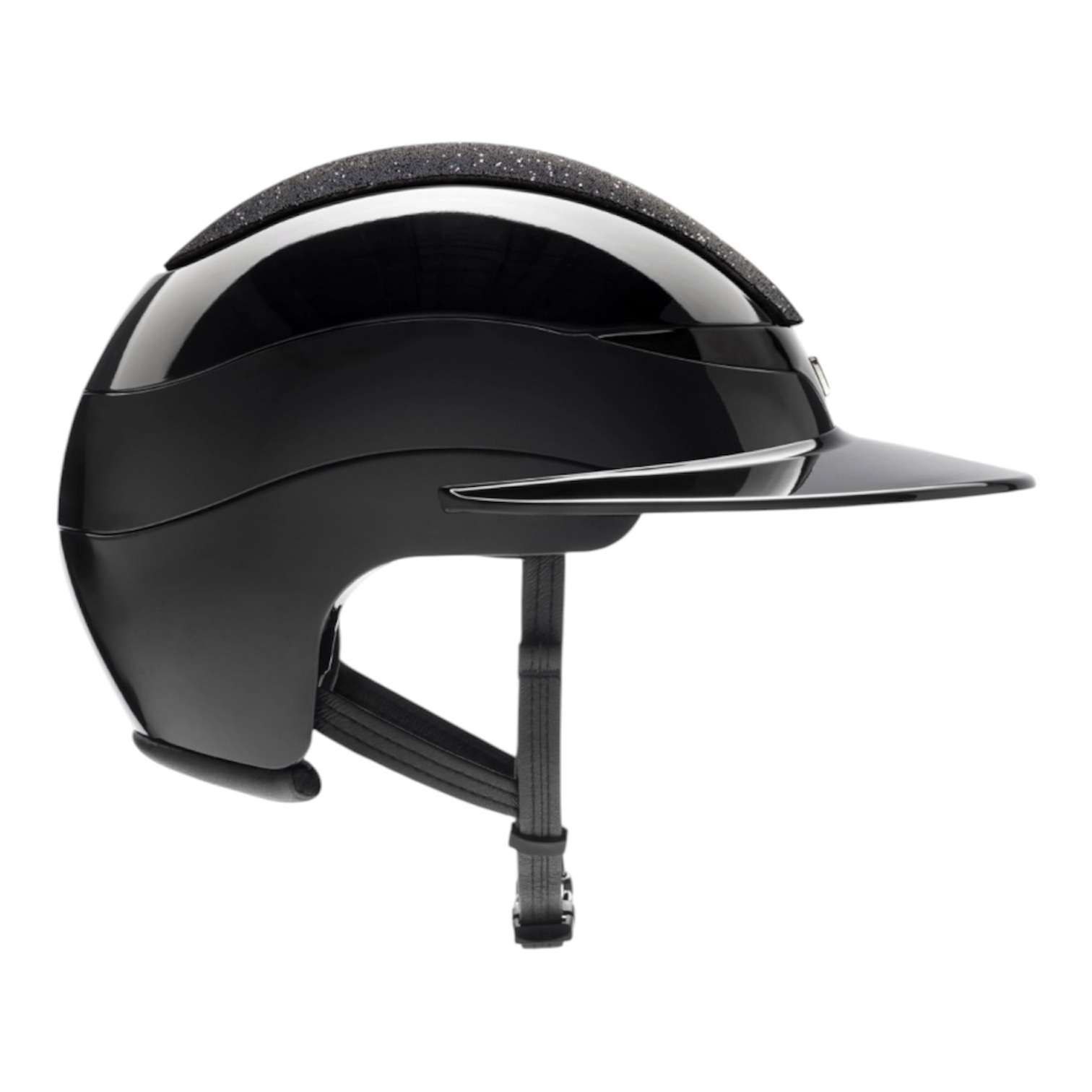 Equiline Xanto Helmet Glossy With Swarovski Top/Metallic Logo - Black - Bilde 3