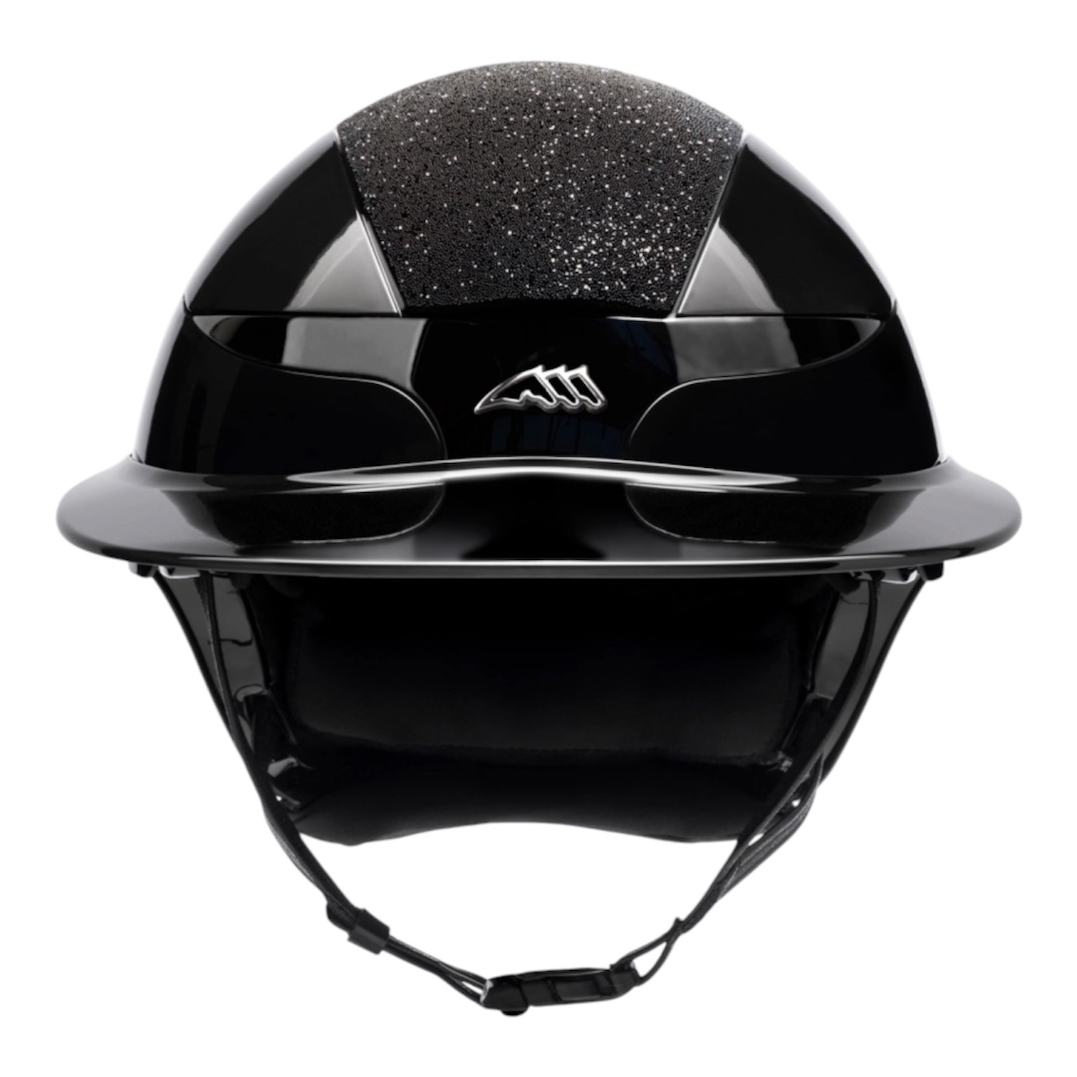 Equiline Xanto Helmet Glossy With Swarovski Top/Metallic Logo - Black - Bilde 4
