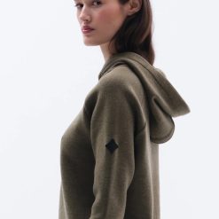 Trolle Projects Loose Fit Extra Fine Merino Wool Hoodie Female - Olive - Bilde 7